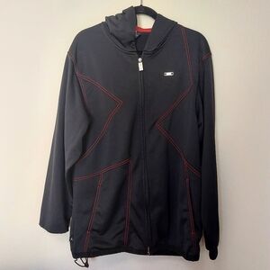 Vintage Men's Air Jordan Air Force 1 Jumpman Full Zip Hoodie Black Size Large